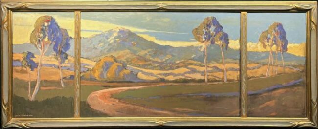 Road in Cambria Triptych by Jack Cassinetto