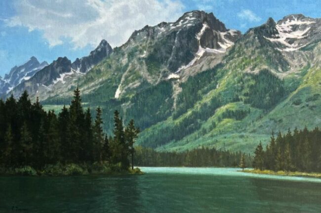 Shadows Across String Lake by Allen Figone