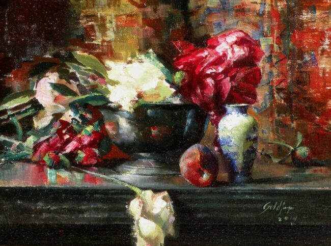 Peonies & Ruby Apricot by Ronald Goldfinger