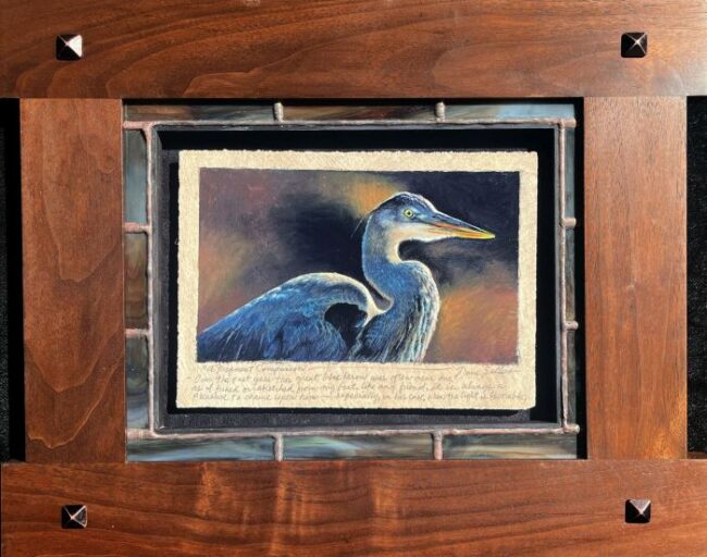 A Frequent Companion Blue Heron by Dave Sellers