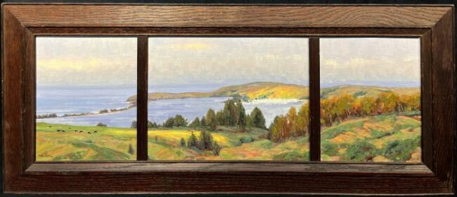 Harbor Light, Triptych by Bart Walker