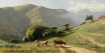Thaddeus Welch - Cows Grazing Road to Bolinas